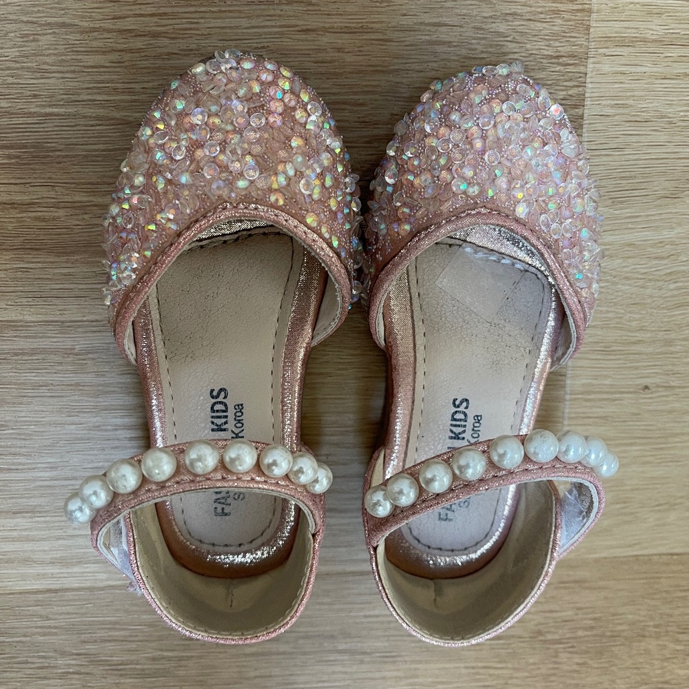Infant/Toddler Girls Flat Shoes Princess Crystal Shoes - Toddler 7.5